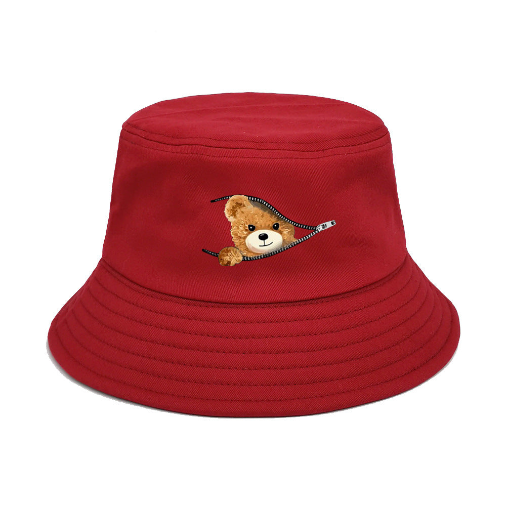 Wholesale New Printed Bear Bucket Hat
